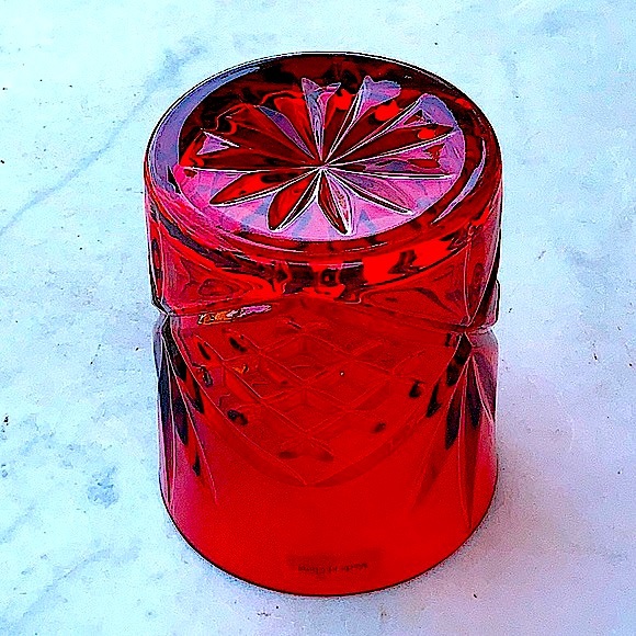 GODINGER DUBLIN COLLECTION DOUBLE OLD FASHIONED RED CRYSTAL GLASSES SET OF 4 NEW - Picture 6 of 9